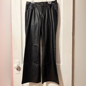 Wild Fable Faux Leather Low-Rise Flare Pants – Size 6